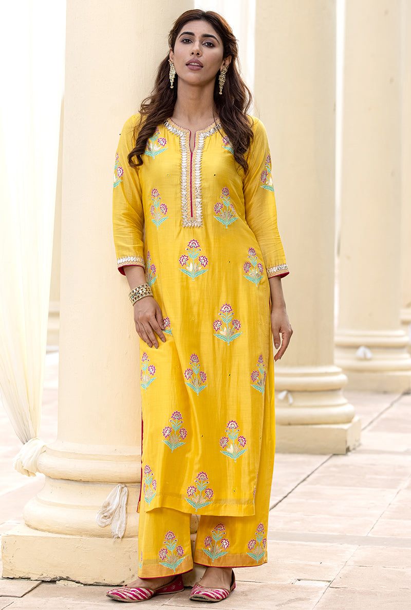 Yellow Classic Haseena Kurta Set