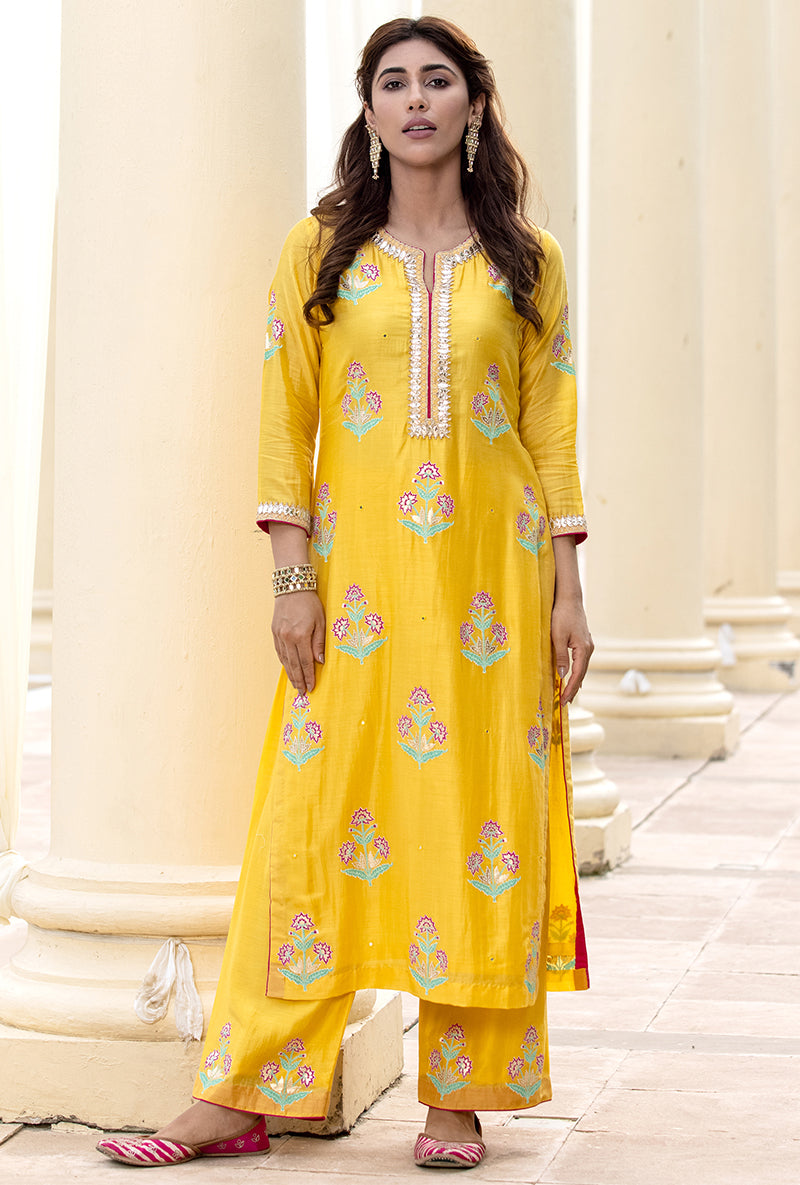 Yellow Classic Haseena Kurta Set