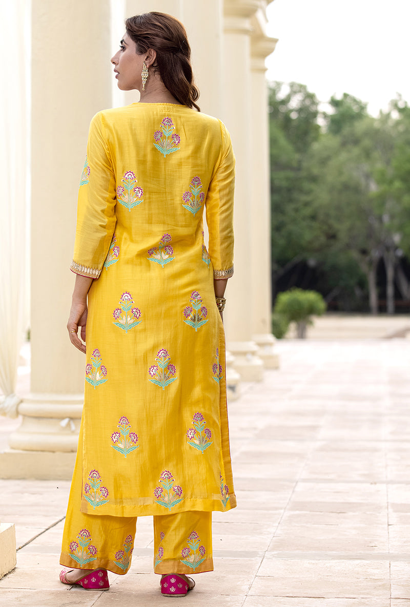Yellow Classic Haseena Kurta Set
