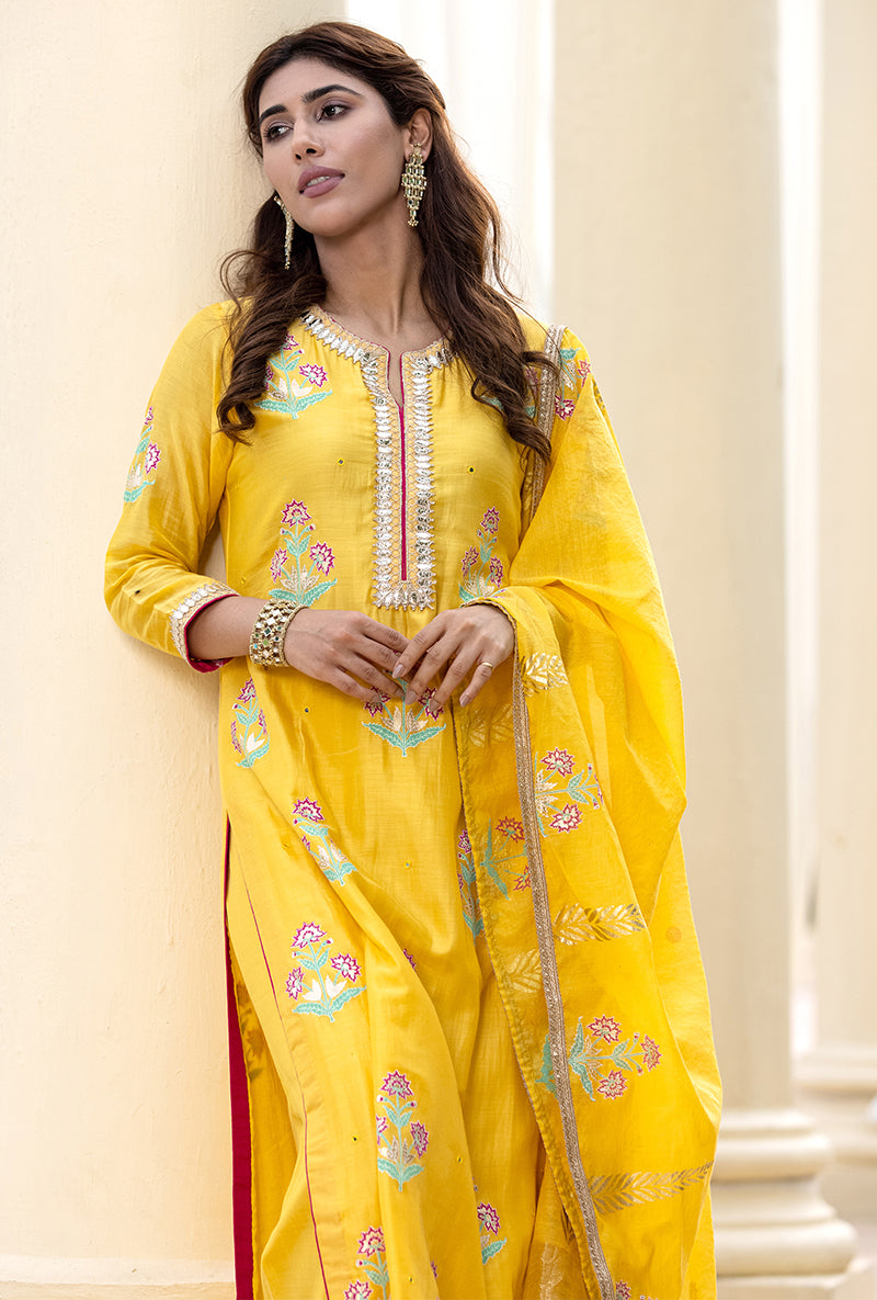 Yellow Classic Haseena Kurta Set