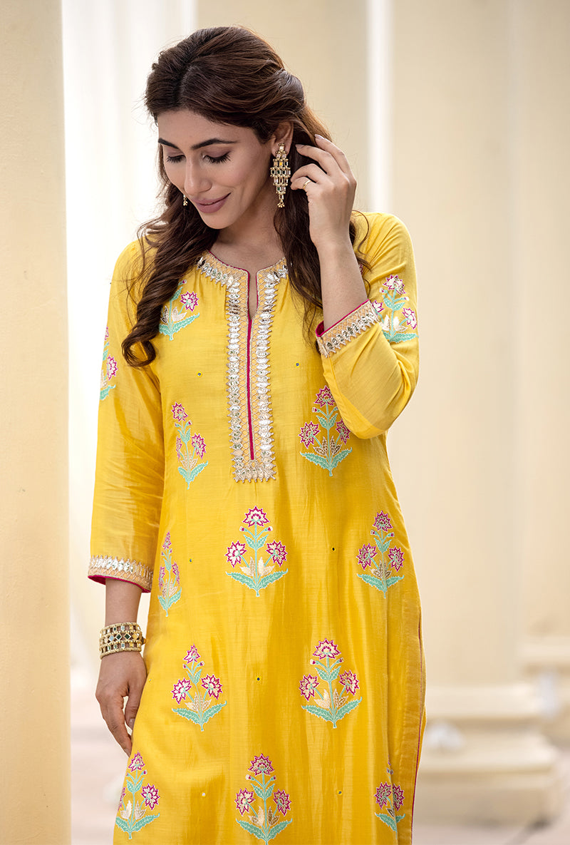 Yellow Classic Haseena Kurta Set