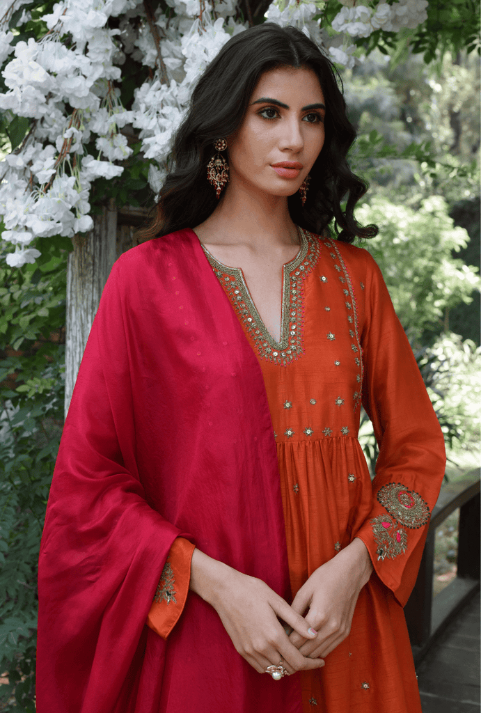 Orange Heer Sitara Set