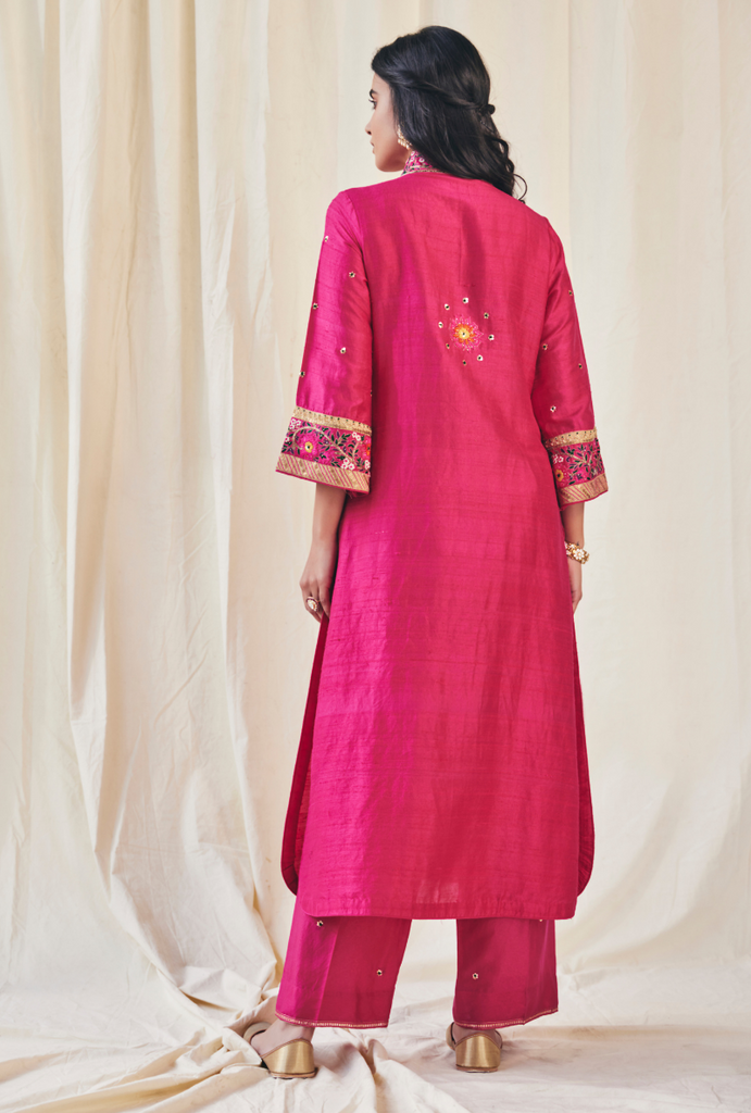 Light Royal Pink Meera Kurta