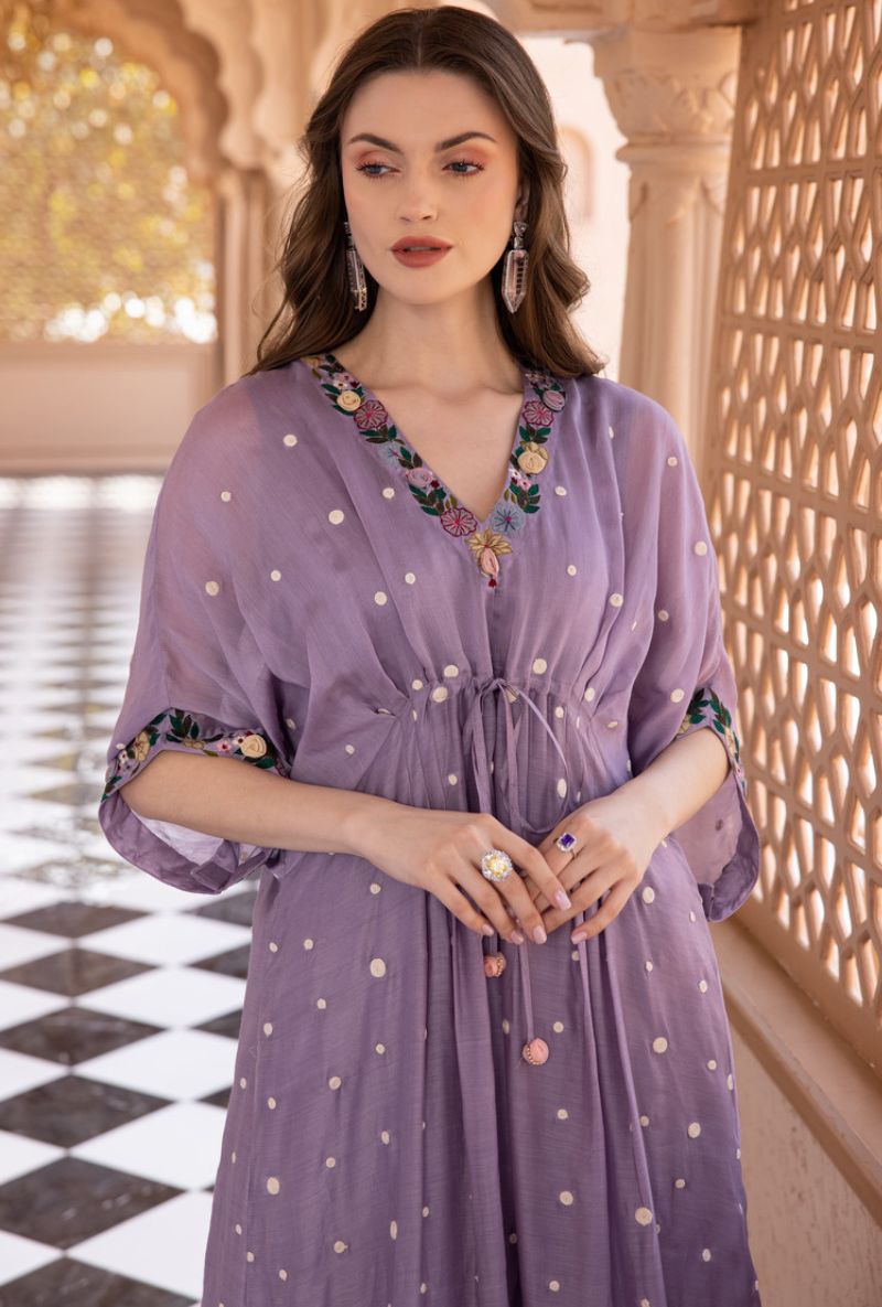 Lilac Orchid Long Sahiba Kaftan