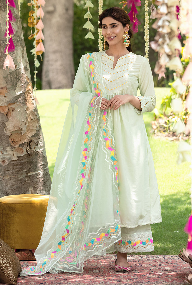 Aqua Gota Yoke Pariza Kurta Set