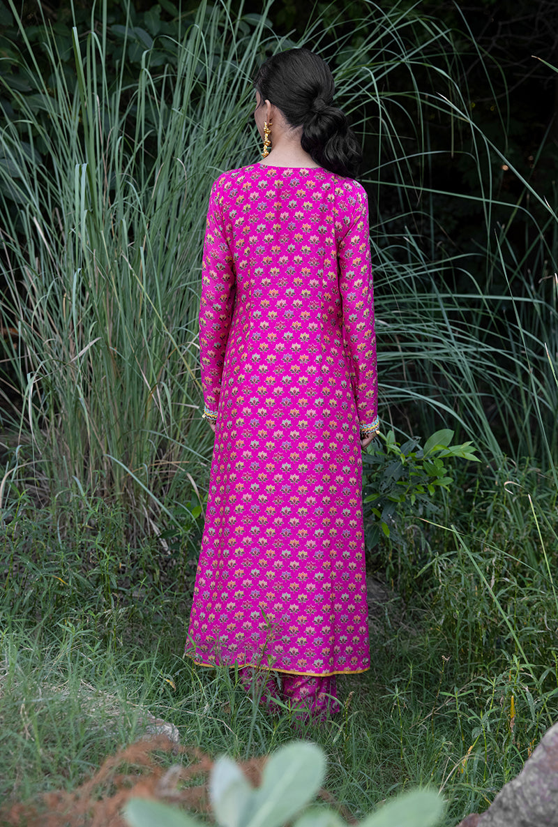 Pink Classic Neckline Amaaya Kurta Set