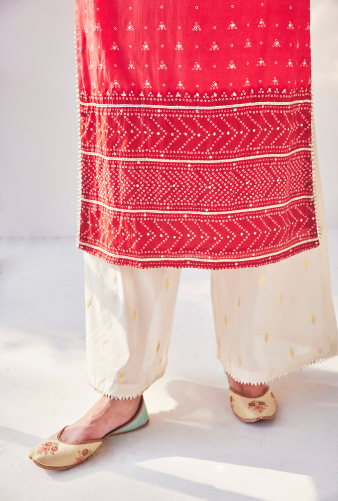 Pink Fiza Yolk Kurta Set