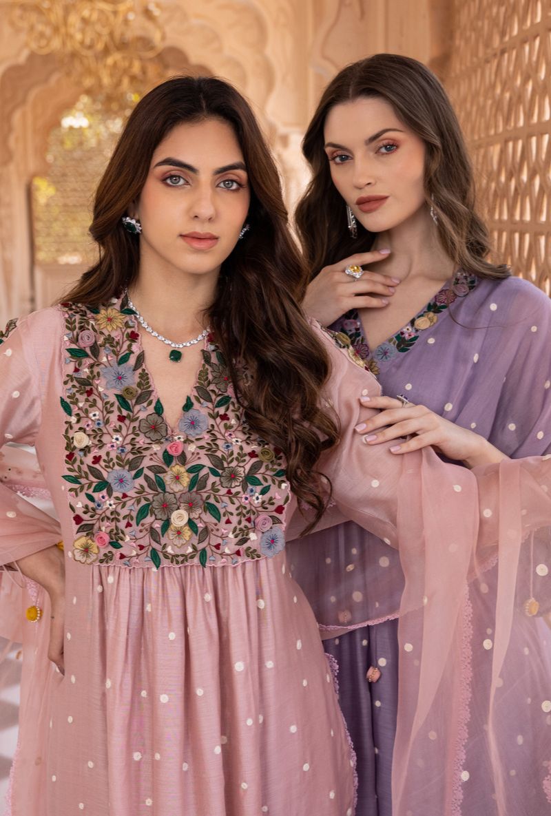 Lilac Orchid Long Sahiba Kaftan