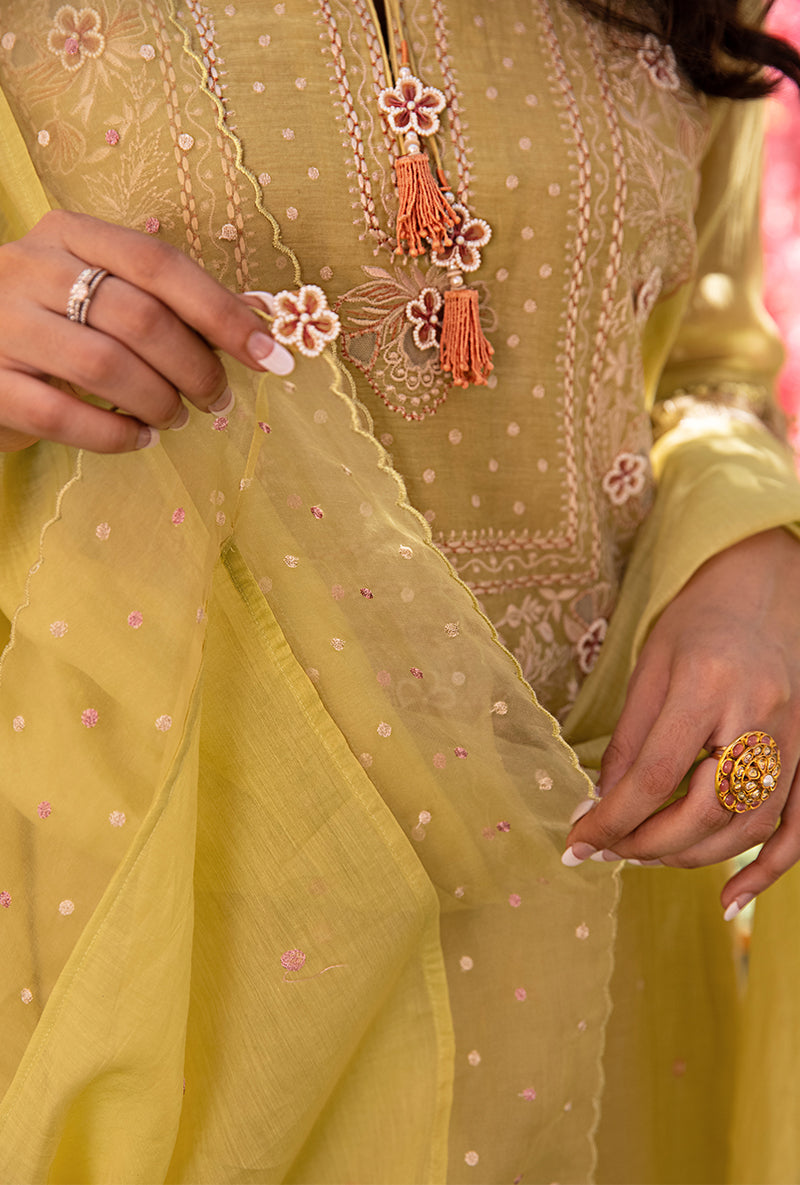 Mint Green Thread Jaal Square Neck Aafreen Kurta Set