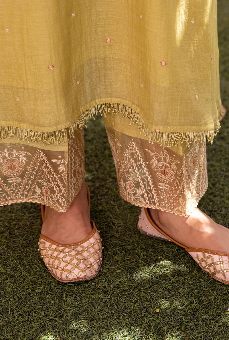 Mint Green Thread Jaal Square Neck Aafreen Kurta Set