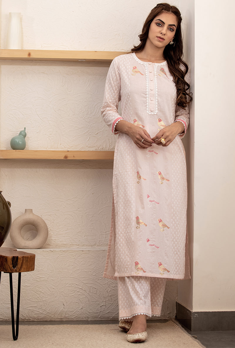 Pink Pihu Classic Kurta Set