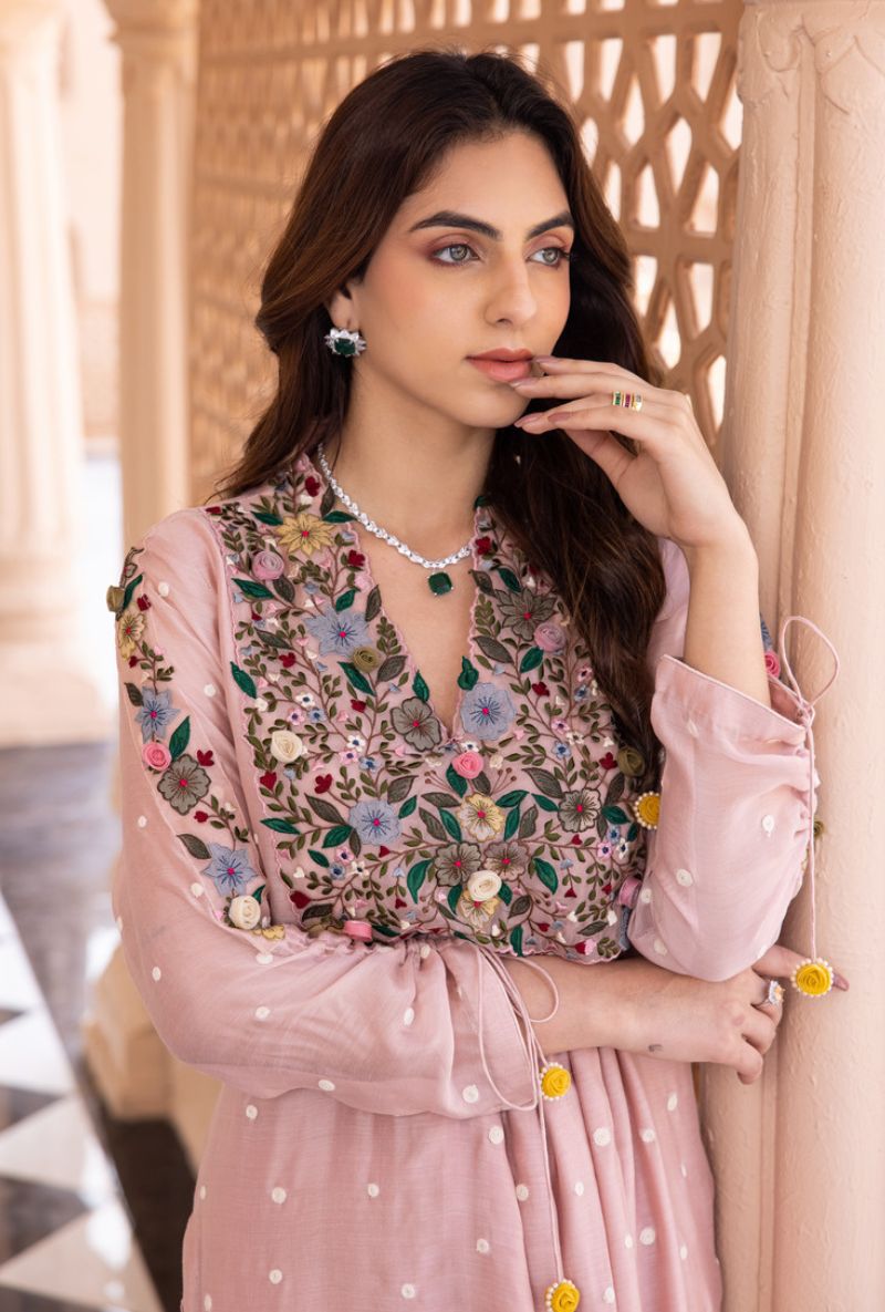 Pink Orchid Frockstyle Sahiba Kurta Set