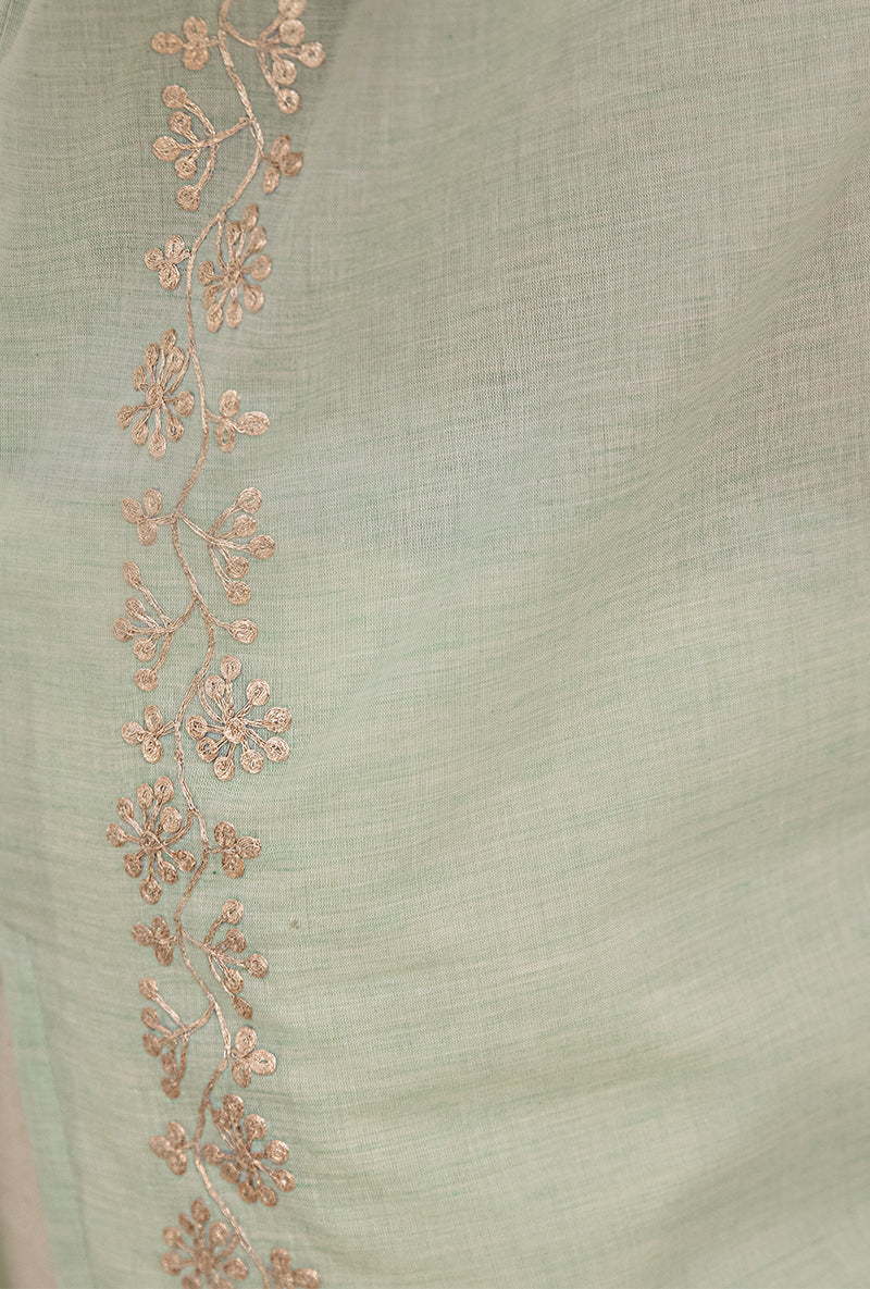 Mint Green Straight Kaftan Cut Tahira Kurta Set