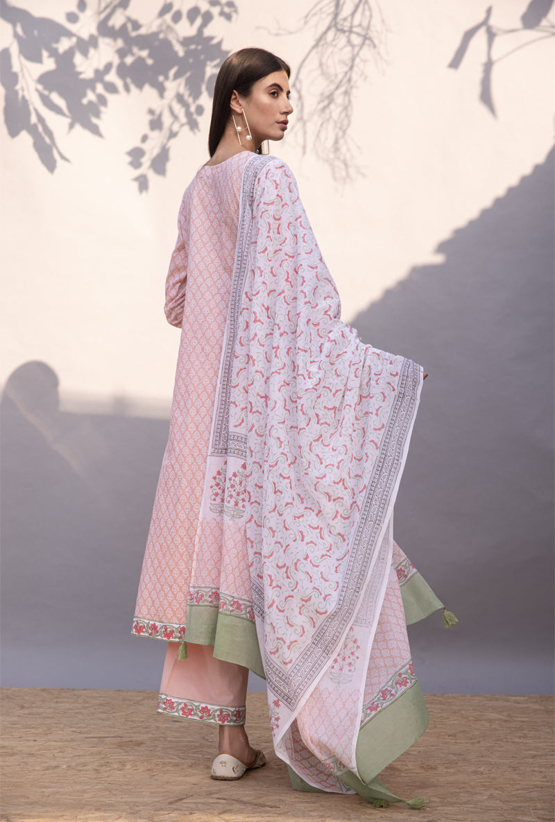 Peach Gather Maya Kurta Set