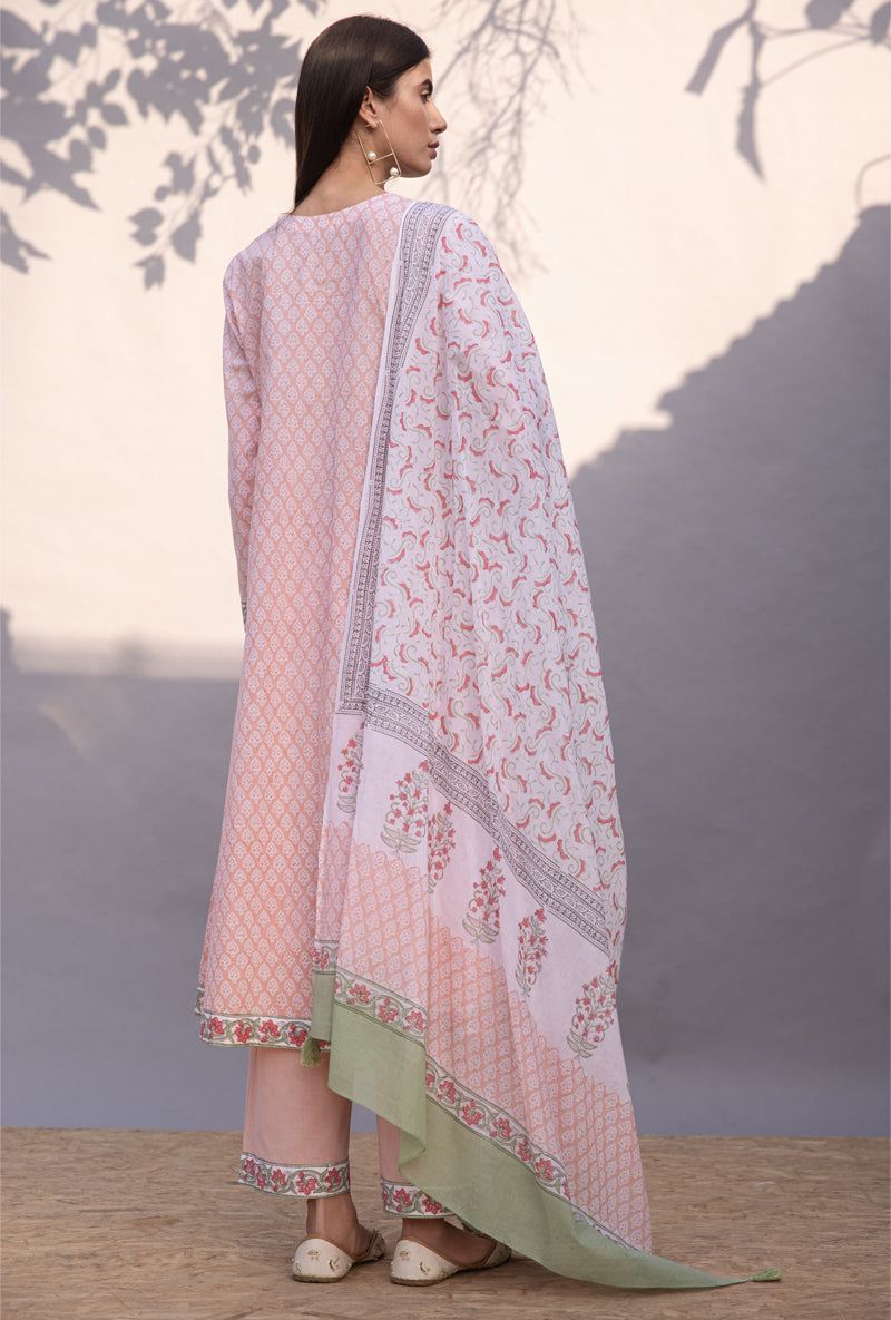 Peach Gather Maya Kurta Set