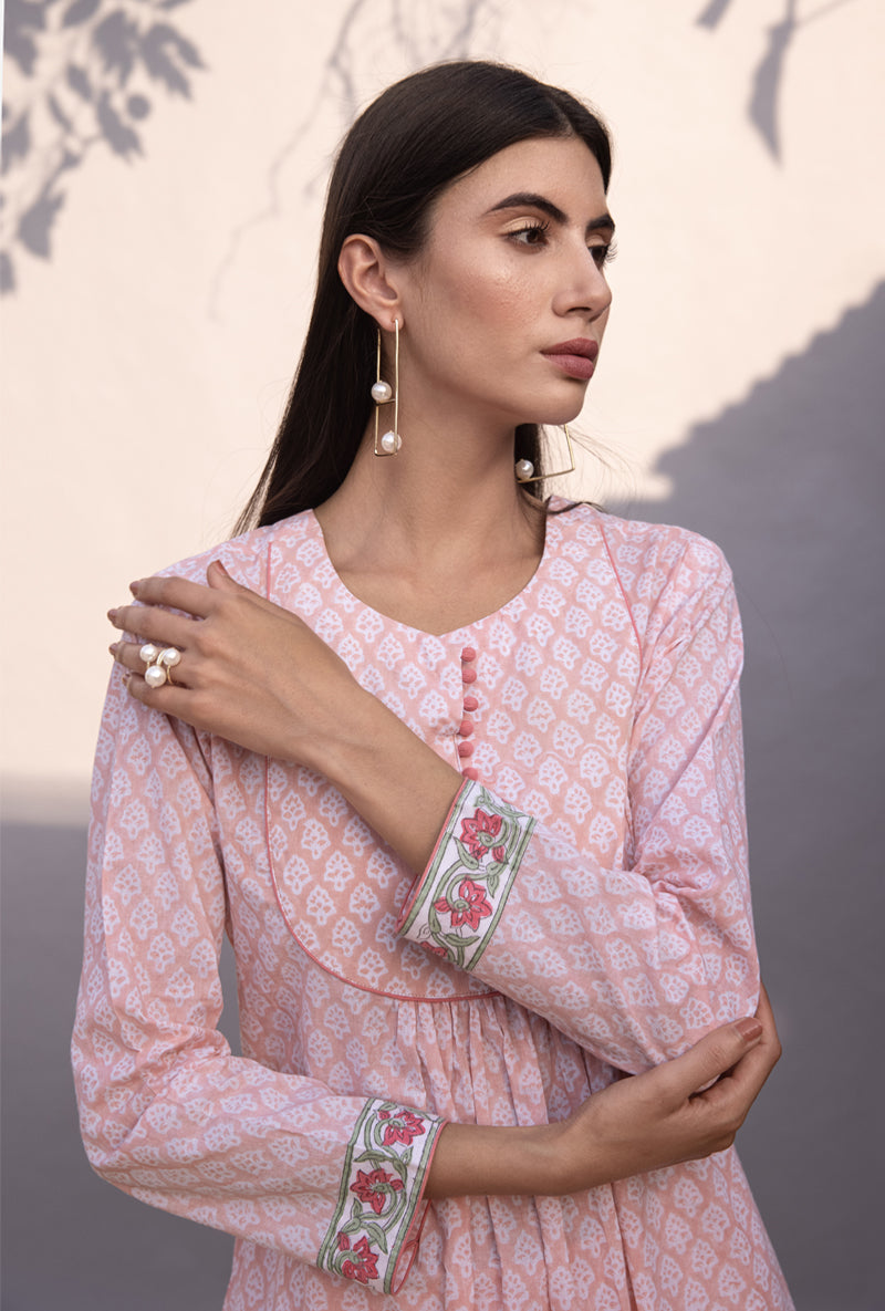 Peach Gather Maya Kurta Set