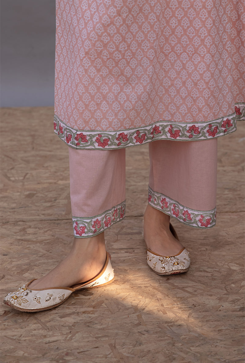 Peach Gather Maya Kurta Set