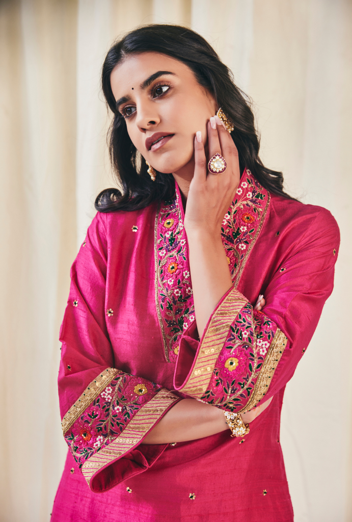 Light Royal Pink Meera Kurta