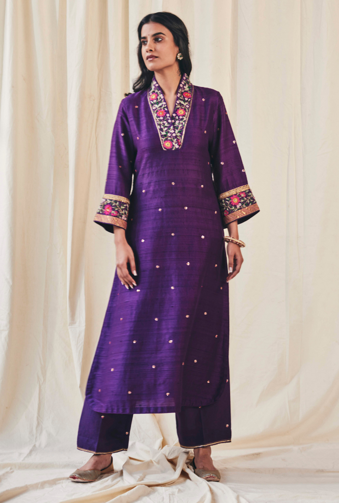 Light Royal Purple Meera Kurta