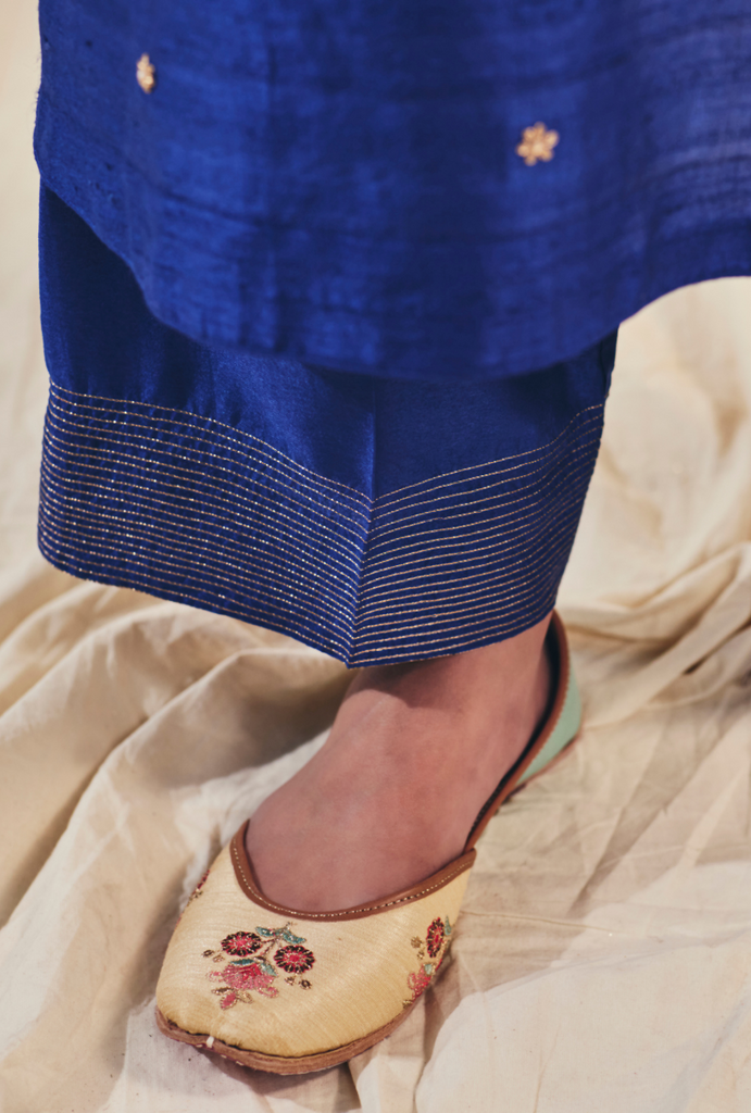 Blue Pearl Cutwork Meera Kurta
