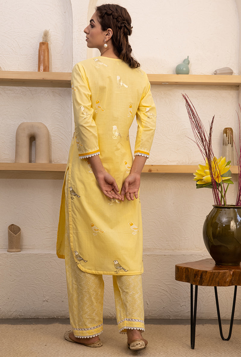 Yellow Pihu Salwar Kurta Set