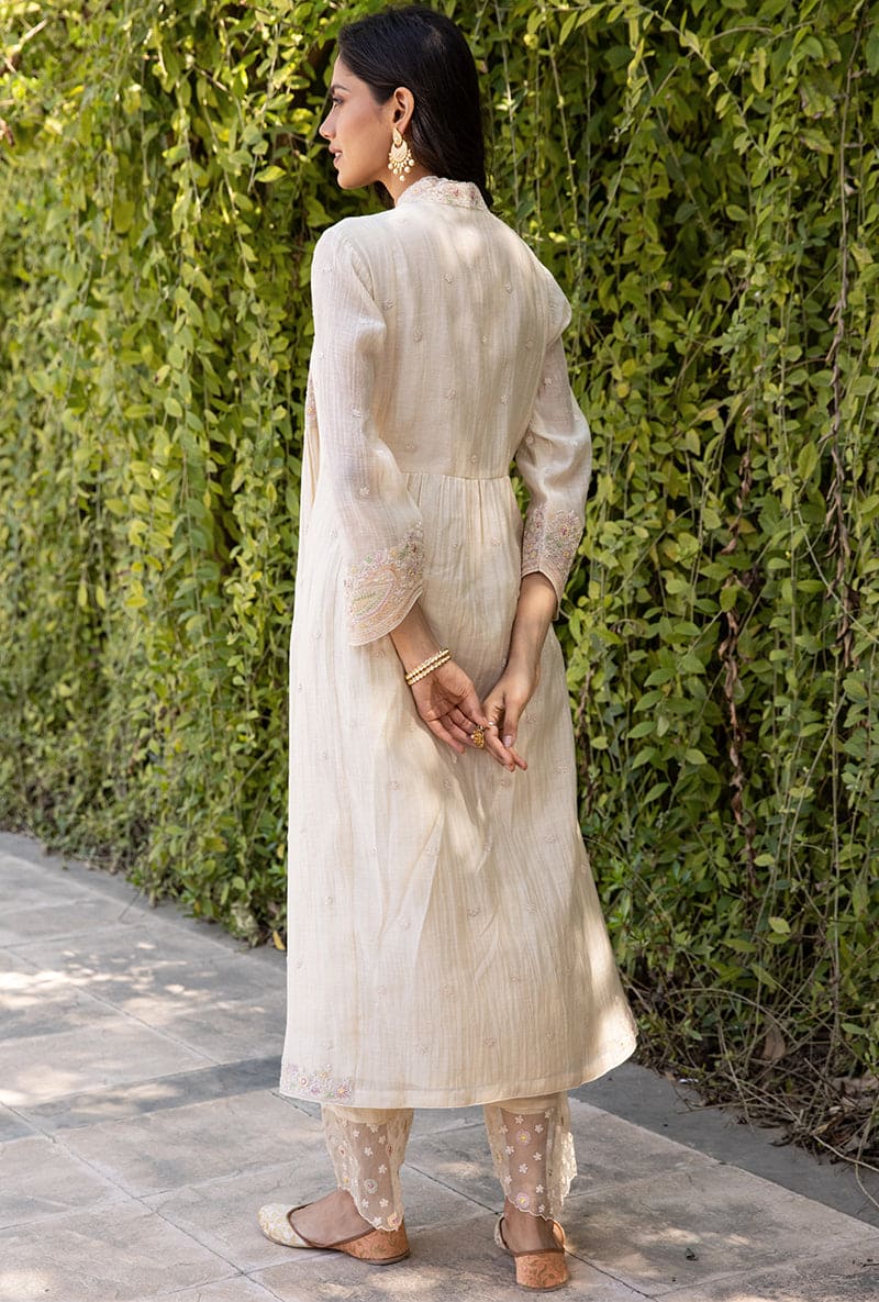 Ivory Dori Paisley Aafreen Kurta Set