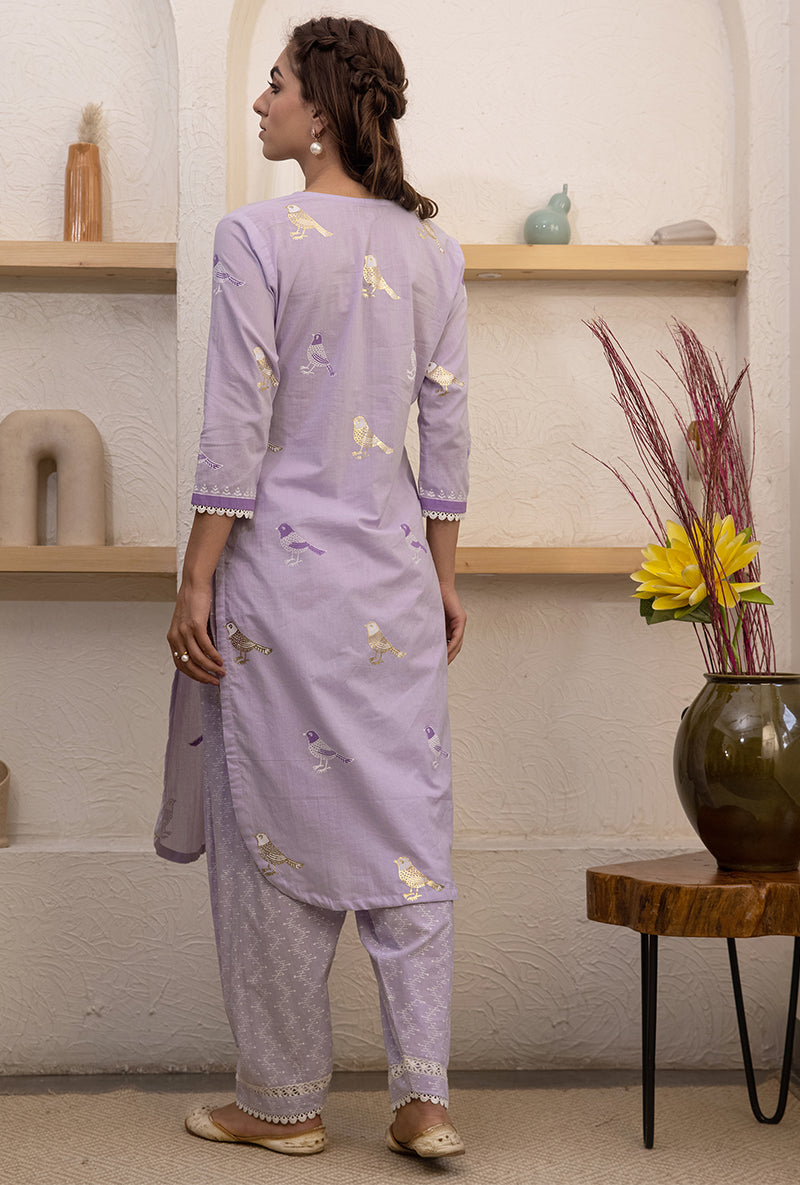 Lavender Pihu Salwar Kurta Set