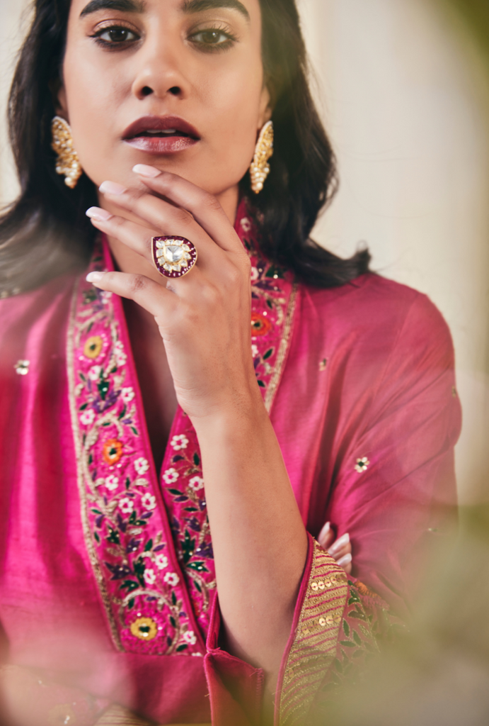Light Royal Pink Meera Kurta