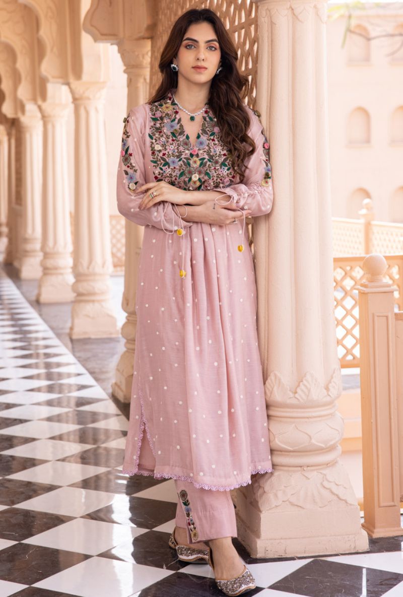 Pink Orchid Frockstyle Sahiba Kurta Set