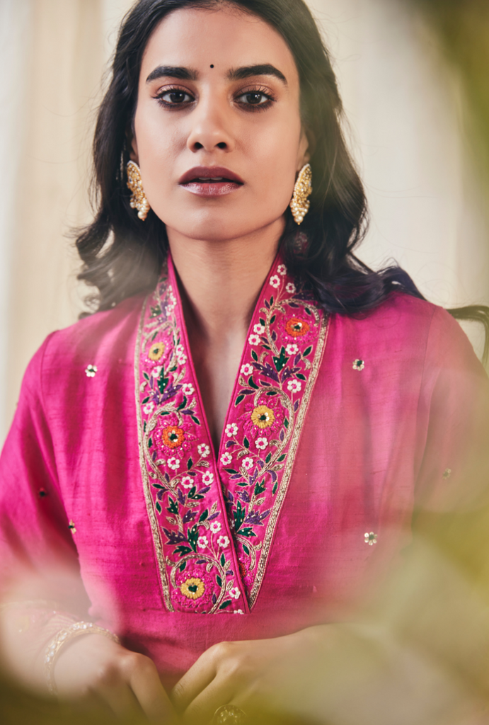 Light Royal Pink Meera Kurta