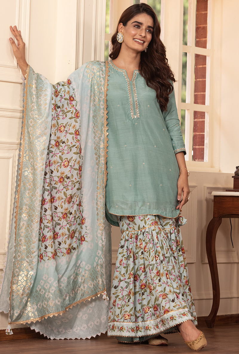 Aqua Kiah Gharara Set