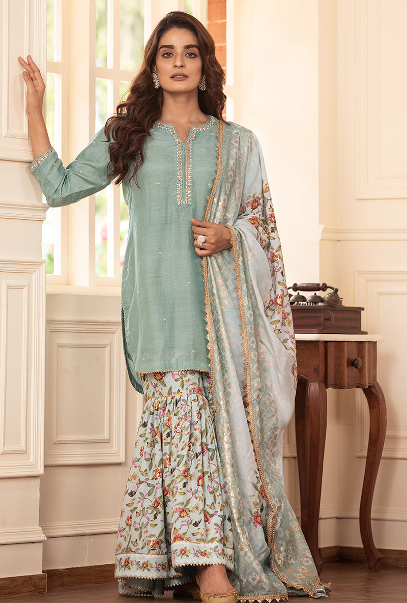 Aqua Kiah Gharara Set