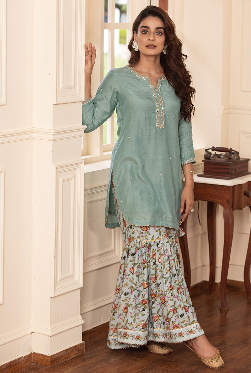 Aqua Kiah Gharara Set