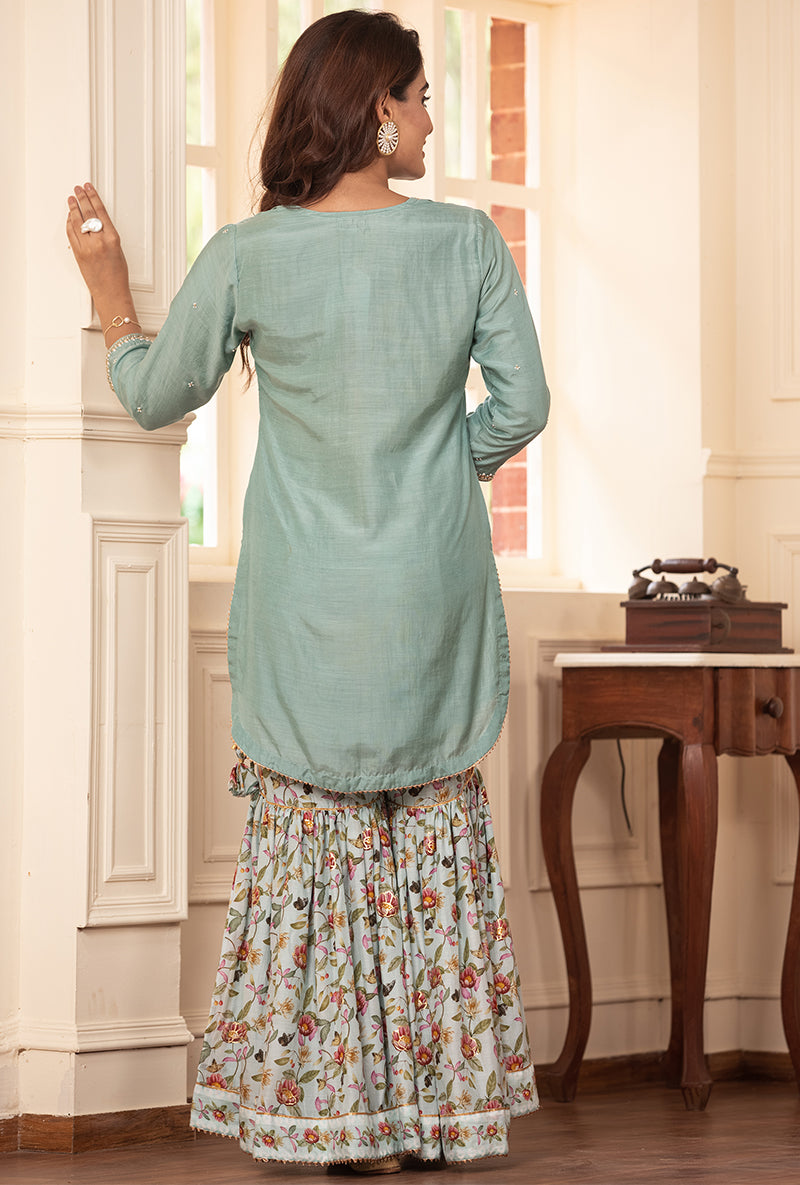 Aqua Kiah Gharara Set