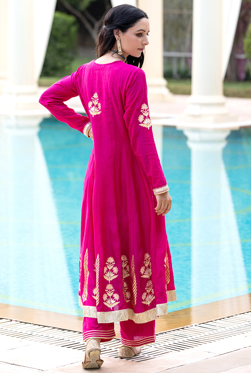 Rani Pink Kalidaar Haseena Kurta Set