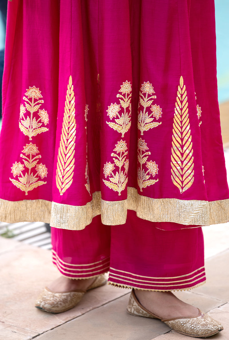 Rani Pink Kalidaar Haseena Kurta Set