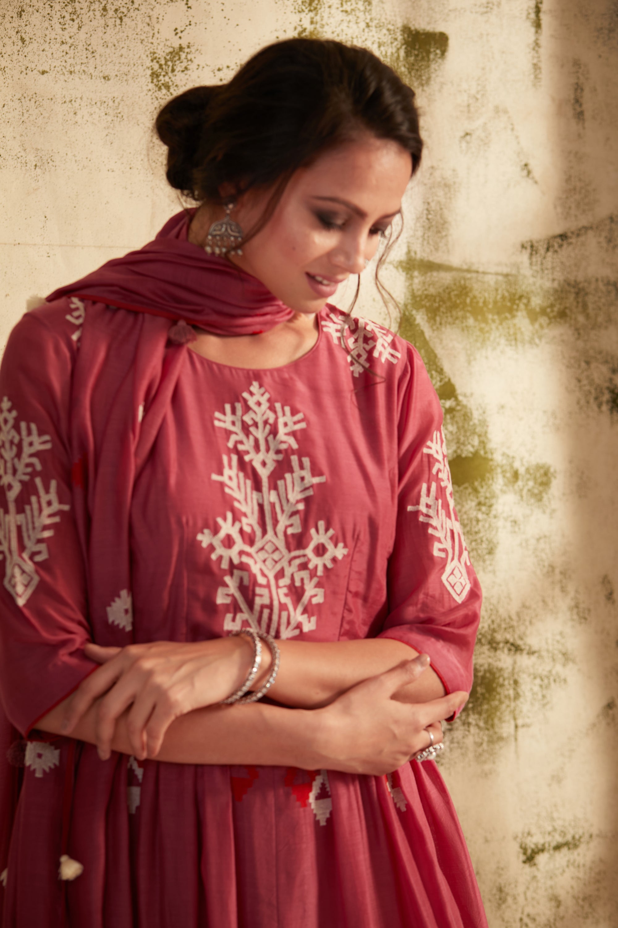 Onion Pink Front Slit Inaya Kurta Set