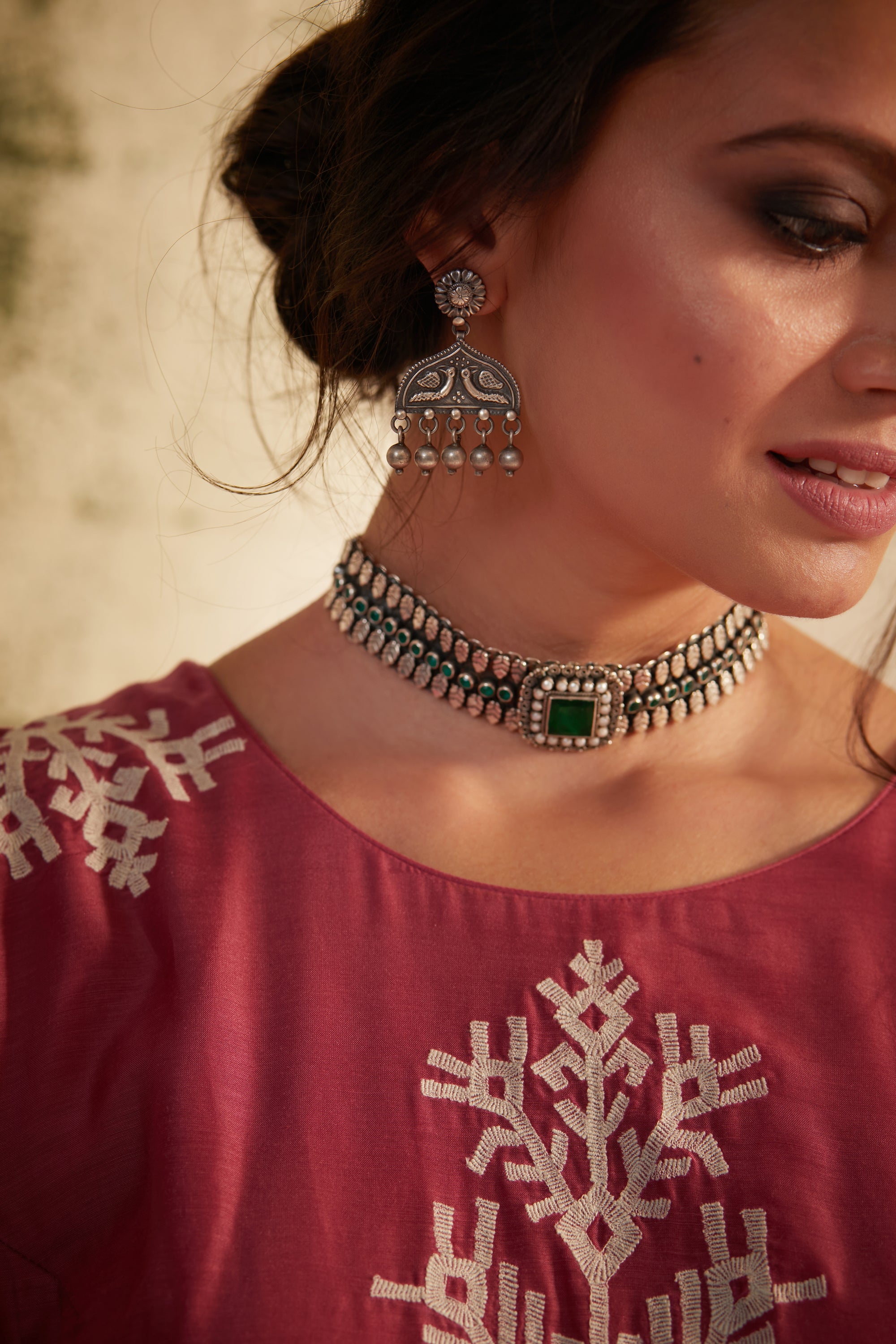 Onion Pink Front Slit Inaya Kurta Set