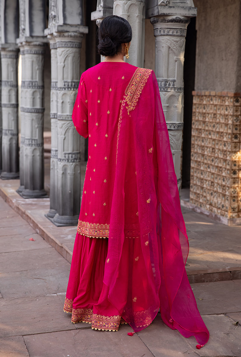 Rani Pink Sharara Ulfat Set