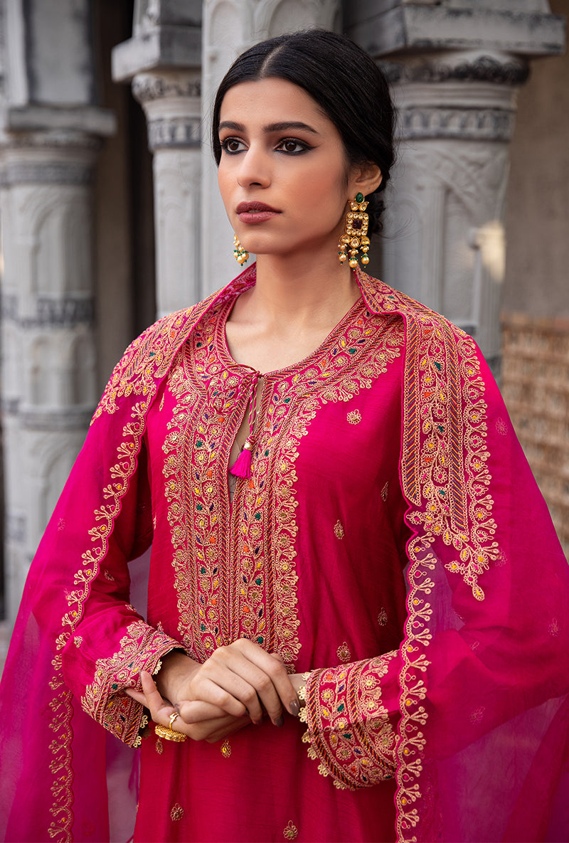 Rani Pink Sharara Ulfat Set