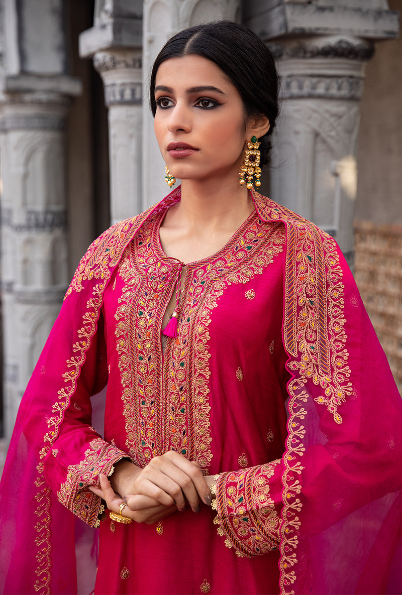 Rani Pink Gharara Ulfat Set