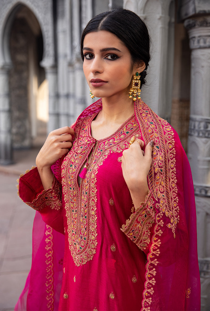 Rani Pink Sharara Ulfat Set