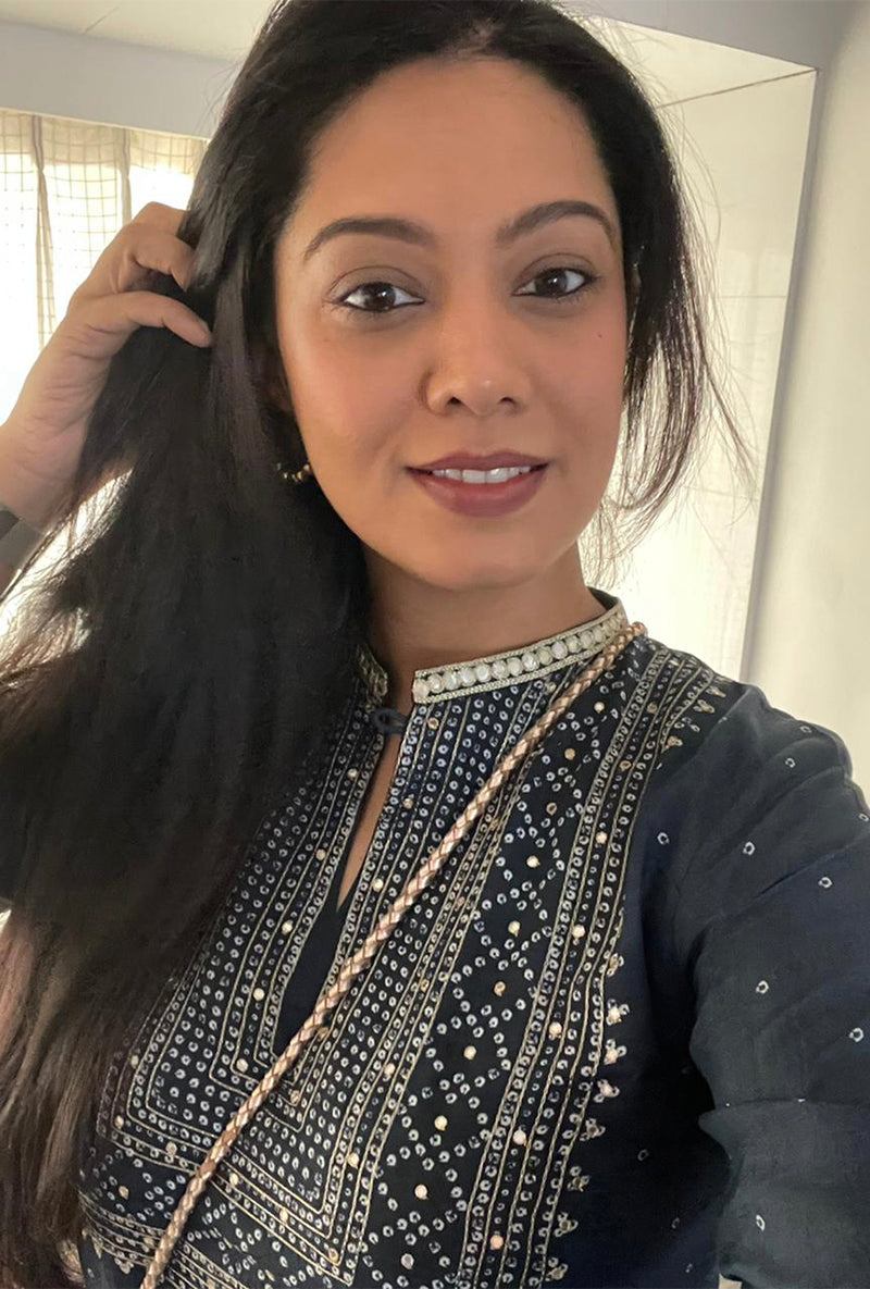 Eka Lakhani In Blue Fiza Yoke Kurta Set