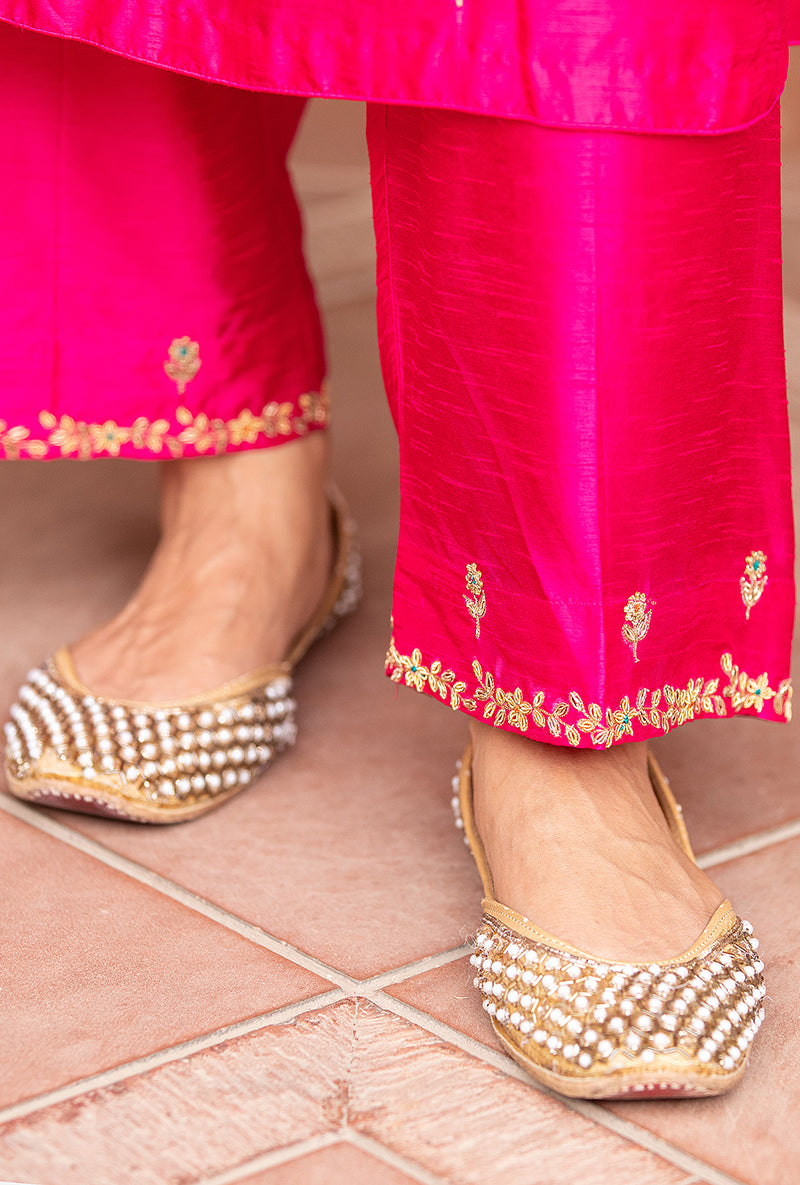 Fuschia Zardozi Sitara Husna Kurta Set