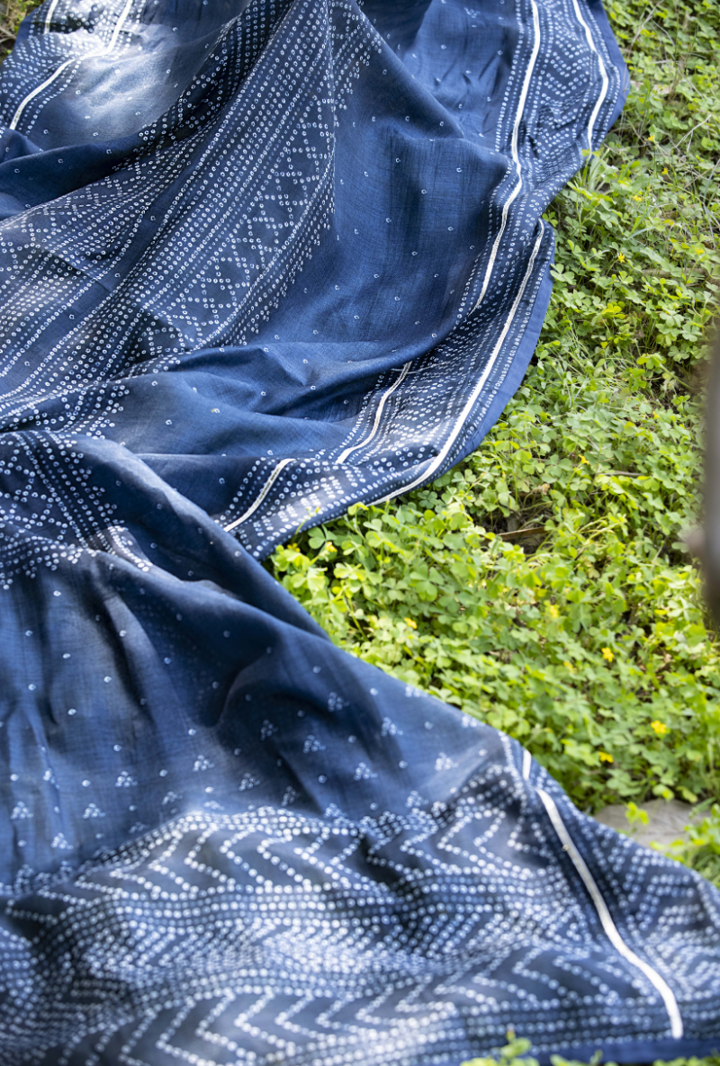 Blue Fiza Yoke Kurta Set
