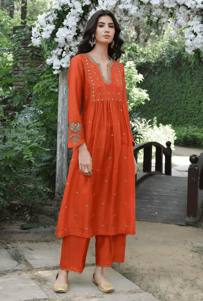 Orange Heer Sitara Set