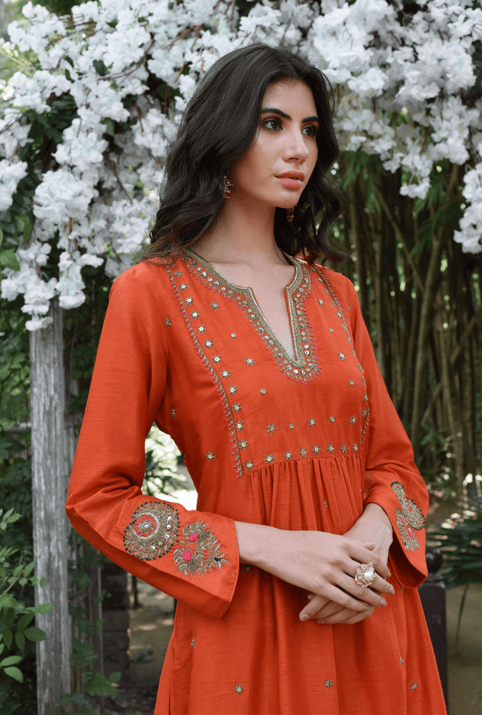 Orange Heer Sitara Set