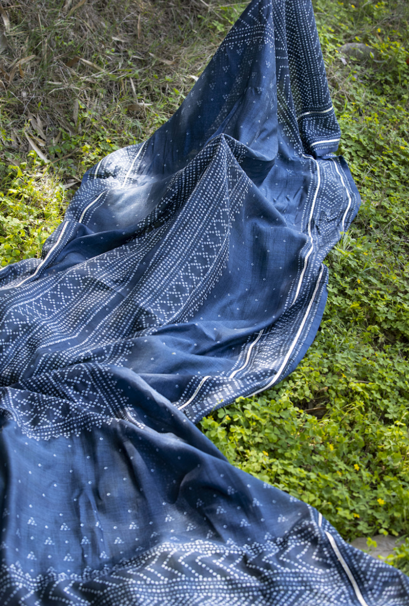 Blue Fiza Yoke Kurta Set