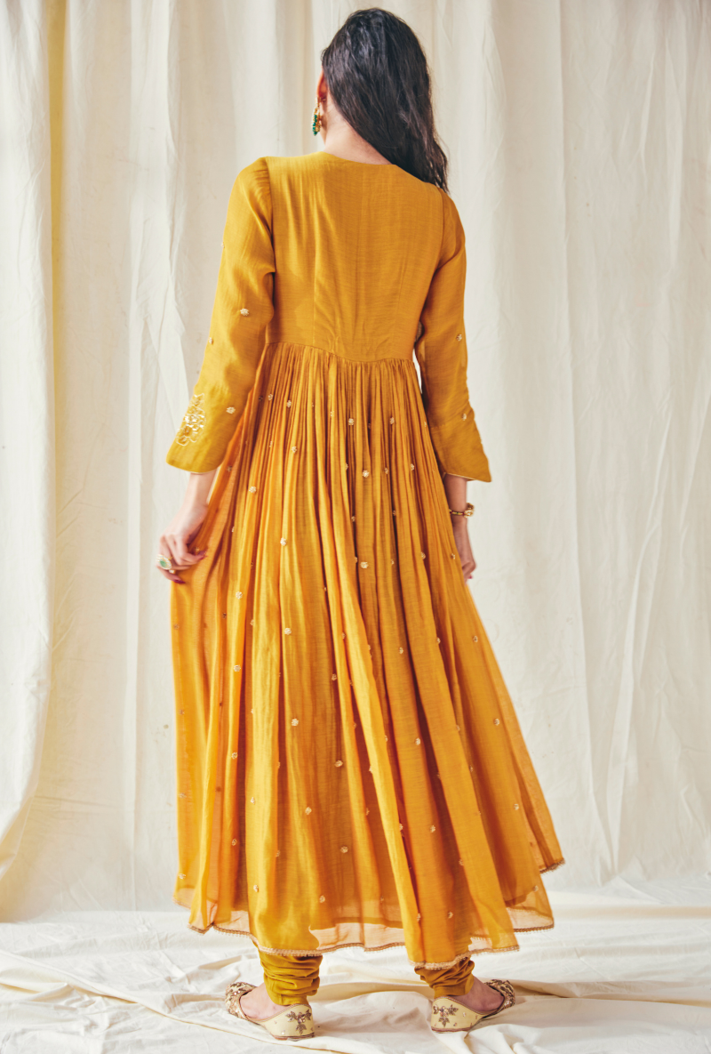 Mustard Meera Anarkali Set