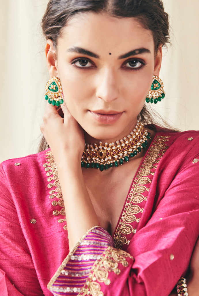Pink Velvet Farshi Set